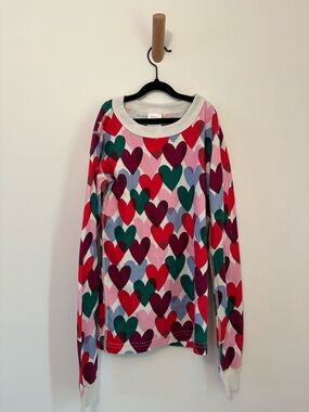 Hannah Andersson Checkered Hearts Long Organic Cotton Pajama Set Size 12